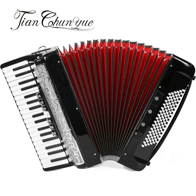 Professional Accordion 37 Keys 96 Bass Keyboard Diatonic White Bass Accordion Instrument Piano For Adult