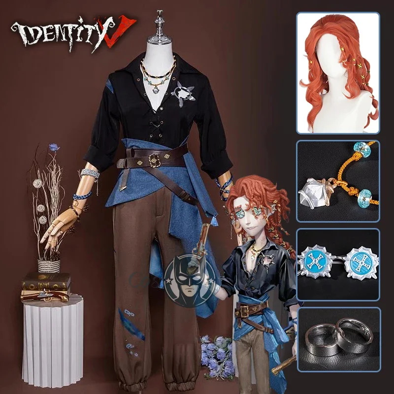 

Identity V Composer Cosplay Costume Wig Frederick Kreiburg Clear Rationality Outfit Headwear Glasses Bracelet Men Women Carnival