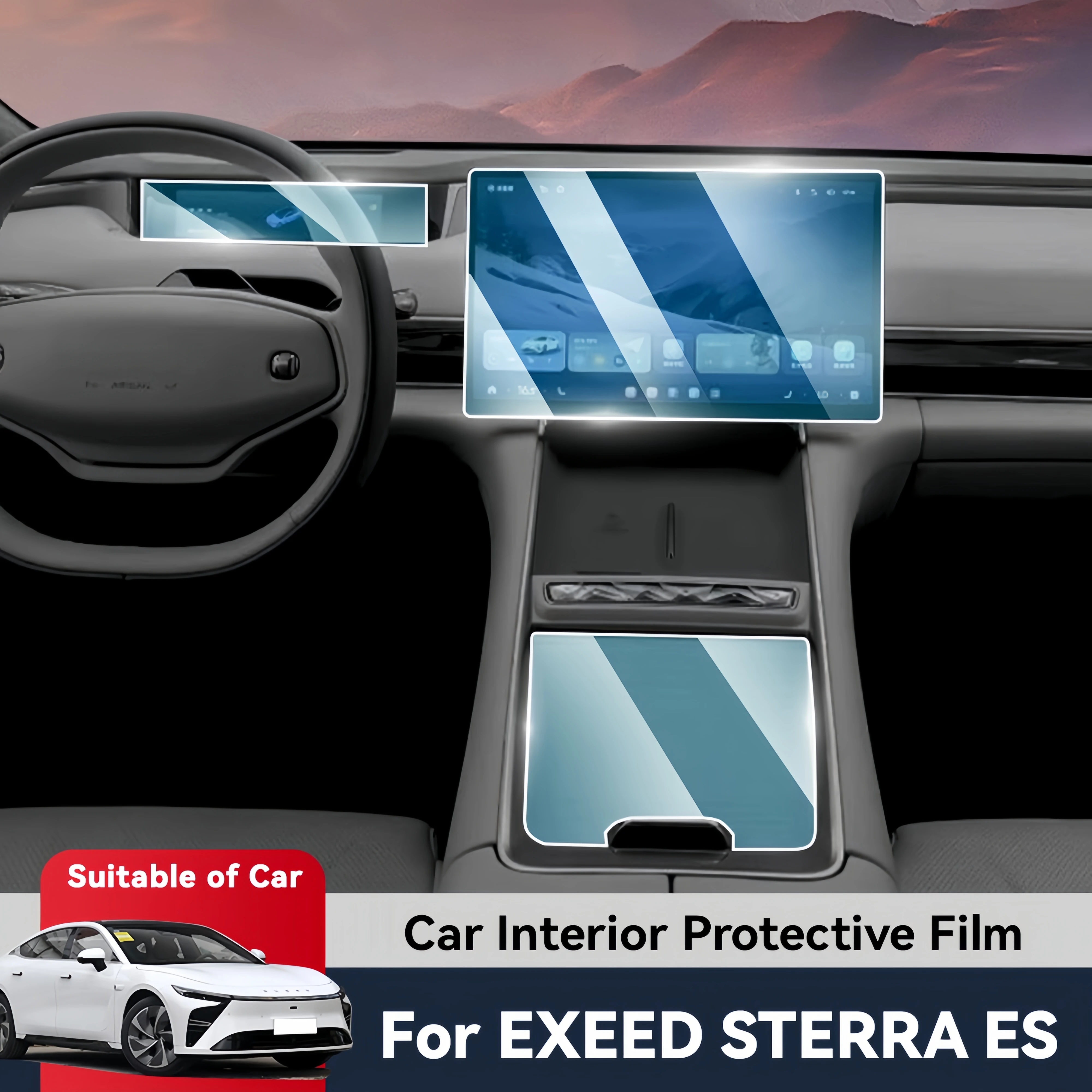 Auto Central Control Screen TPU Navigation Anti Scratch interior Protection Film GPS Navigation For EXEED STERRA ES 2024 2025