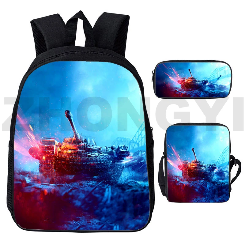 Mochila divertida de World of Tanks, 12/16 pulgadas, Gerand Tanks, mochilas escolares, adolescentes, niñas, juego de impresión 3D, Anime War Thunder Bags