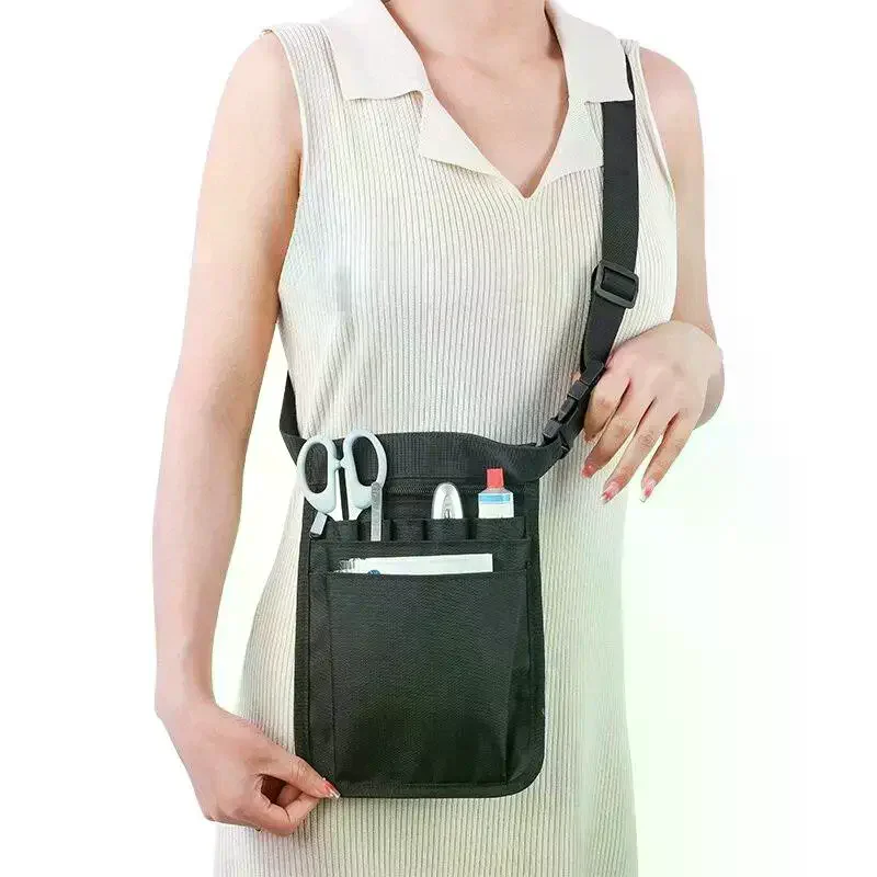 قابل للتعديل ممرضة حزمة مراوح المحمولة سعة كبيرة أكسفورد القماش ممرضة الحقيبة الخصر حقيبة متعددة مقصورة حزام الجيب المنظم