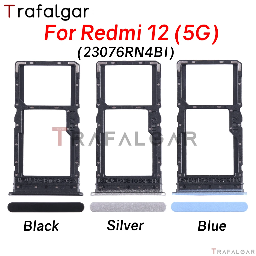 SIM Card Trays For Xiaomi Redmi 12 5G 23076RN4BI SIM Slot Holder