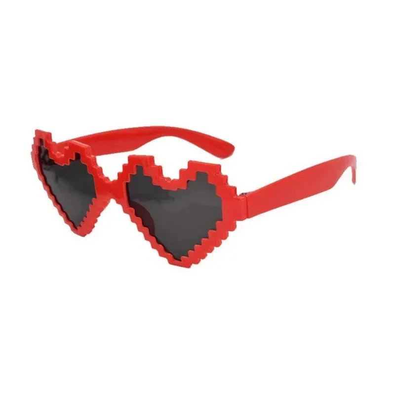 Carnivals Party Pixel Heart Frame Sunglasses Fashion Sunglasses Adult Halloween Christmas Camping Travel Sunglasses