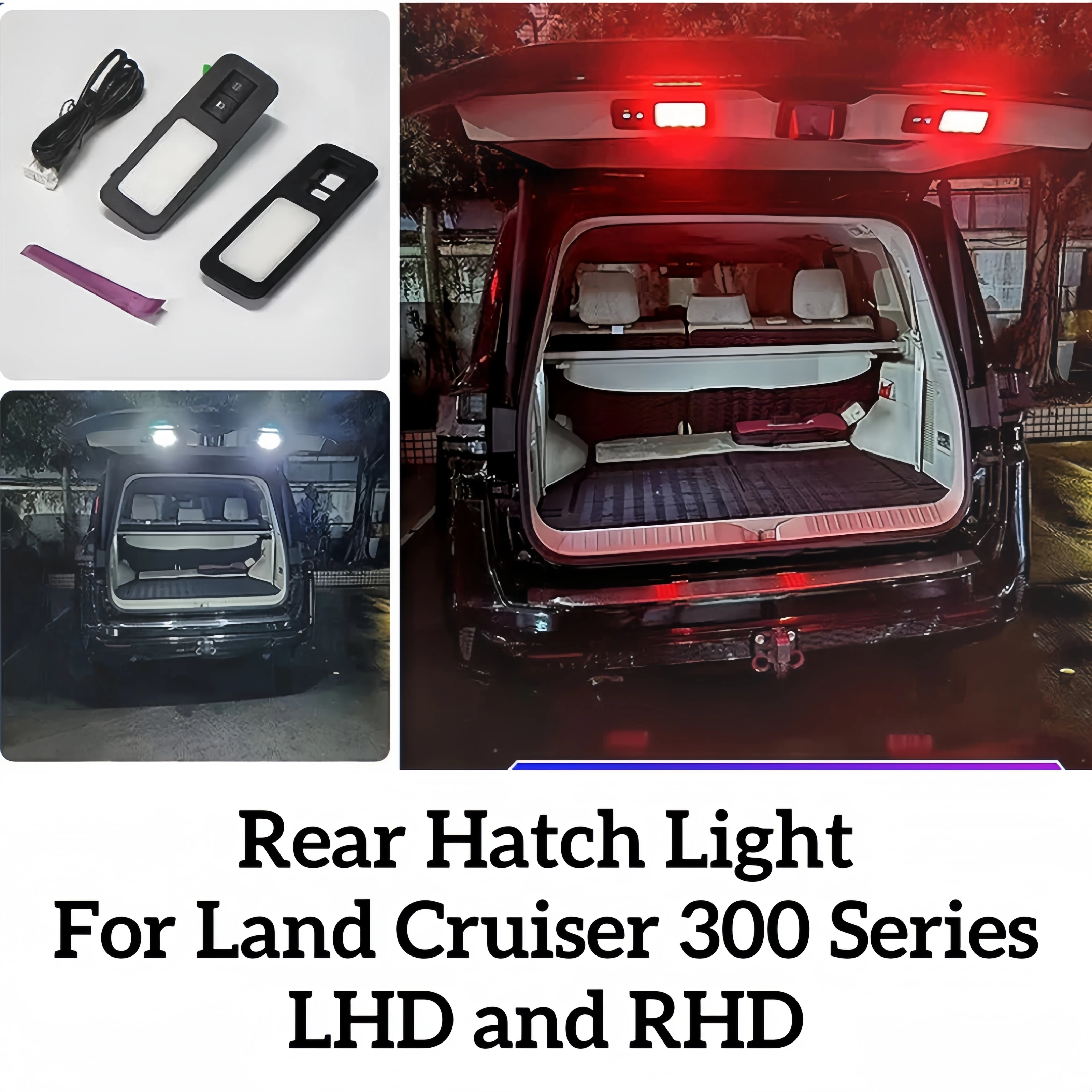 Rear Hatch Trunk Light Camping Lamp For Toyota Land Cruiser 300 LC300 2022-2026 Prado Custom Interior Exterior Accessories
