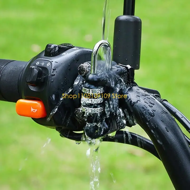 قفل خوذة آمن مع خطاف تخزين للدراجات النارية والسكوتر والمركبات الكهربائية ومواد مقاومة للطقس سريعة التركيب #3