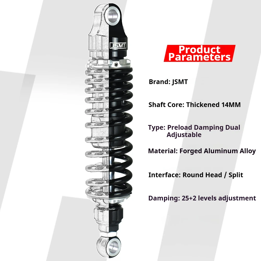 JSMT FOR Benelli Imperiale 400 280-360MM Dual Adjustable Rear Shock Preload Rebound Damping Suspension Parts