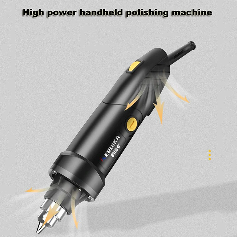 Small handheld high-power high-speed electric polishing machine, grinding, polishing, cutting, and deburring 3D printed parts