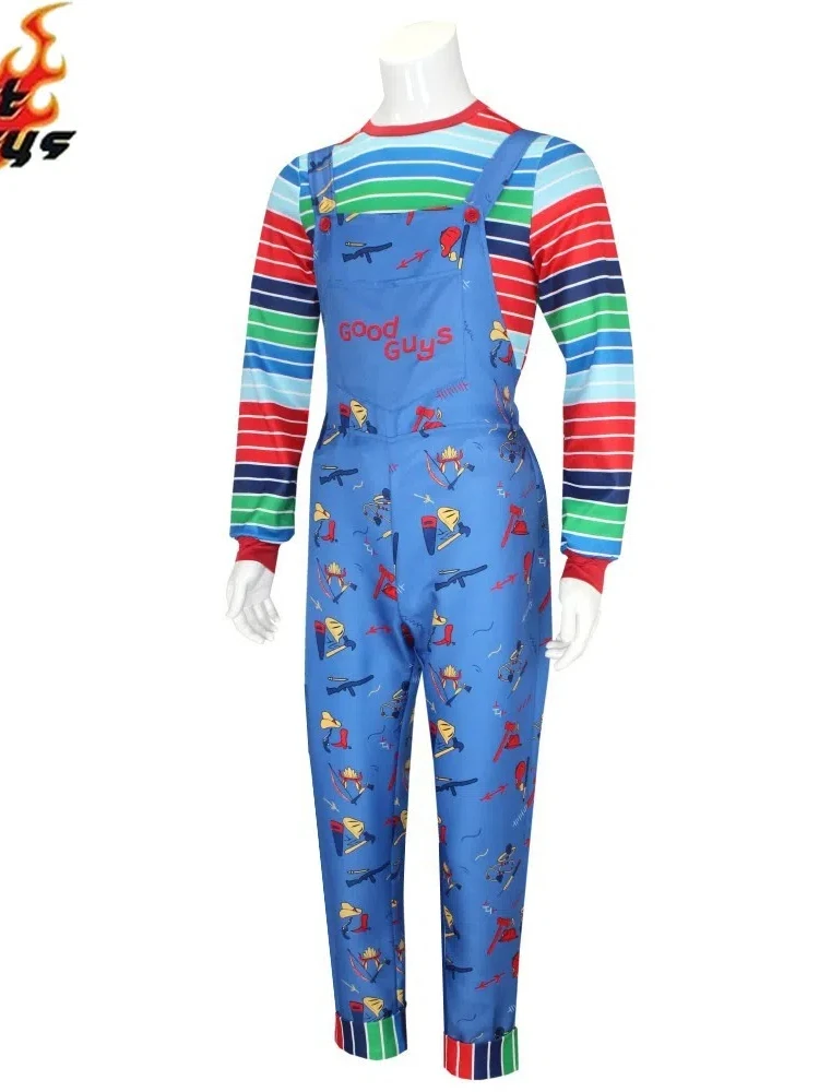 Halloween Adult Terreur Kostuum Film Chucky Kind Spelen Cosplay Kostuum Vrouwen Print Spookjurk Top Outfit Carnaval Feestkleding
