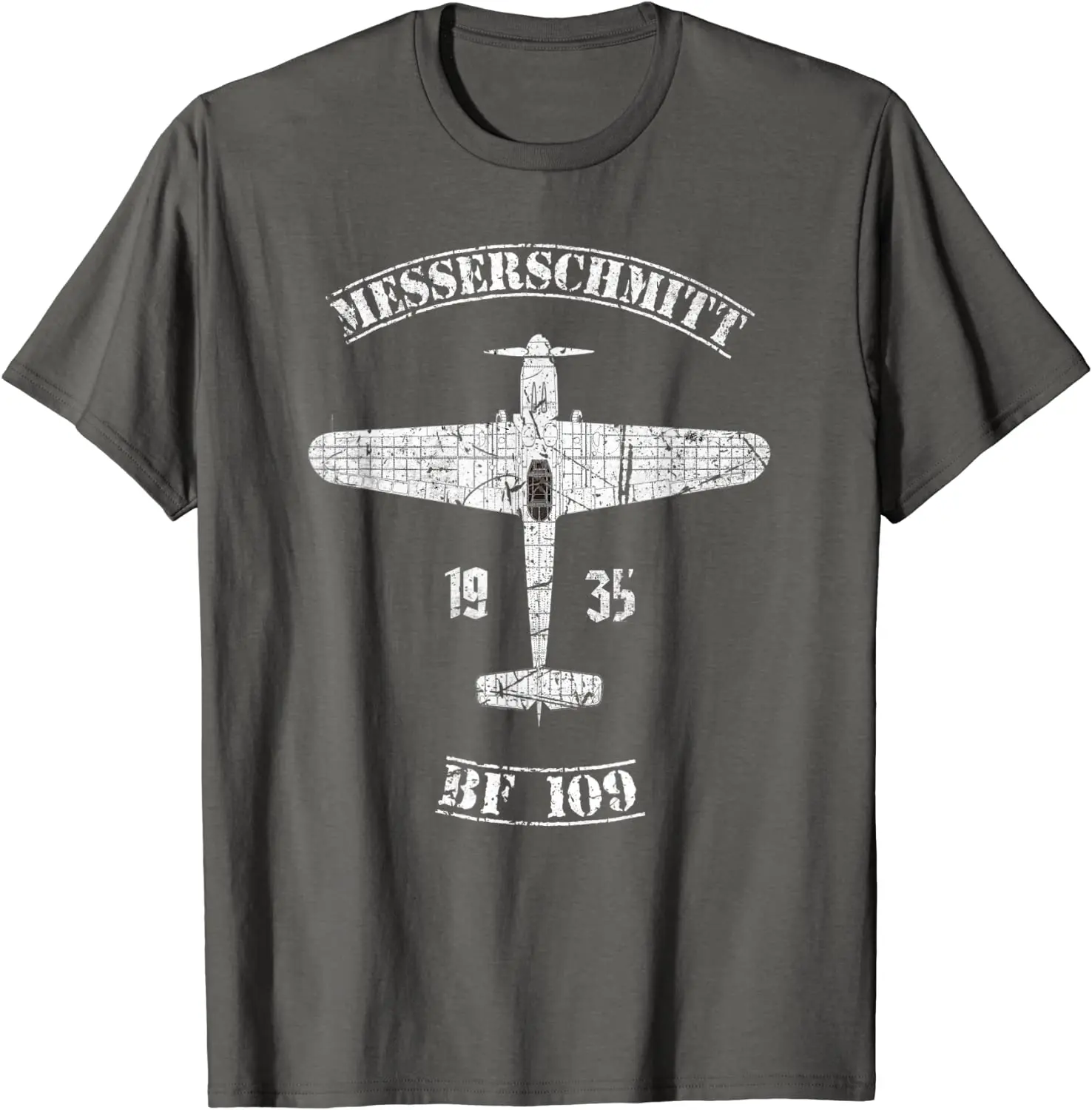 Bf 109 German WW2 Fighter Aircraft T-Shirt Men\'s Summer Cotton O-neck Short-sleeved Shirt