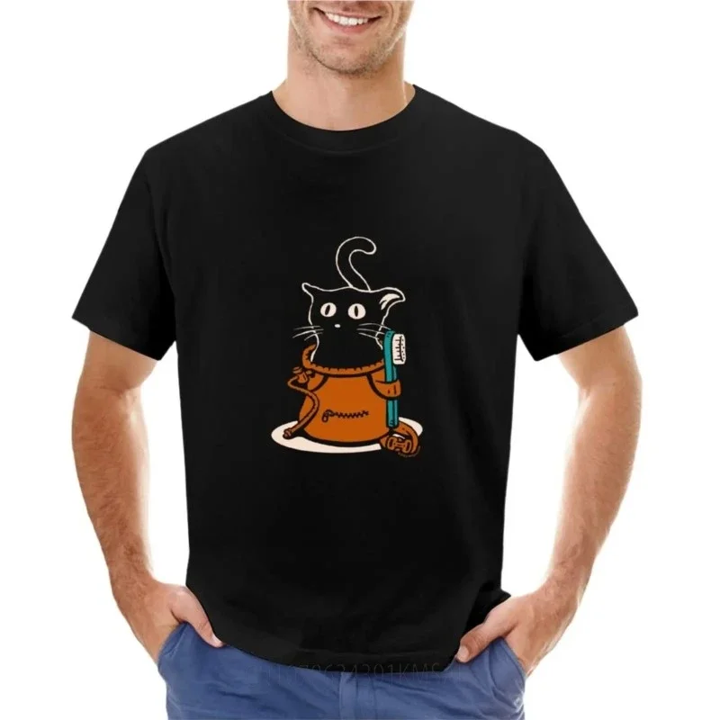 Cat in a Chalk Bag | Rock Climbing T-Shirt quick drying customizeds Men's t-shirts