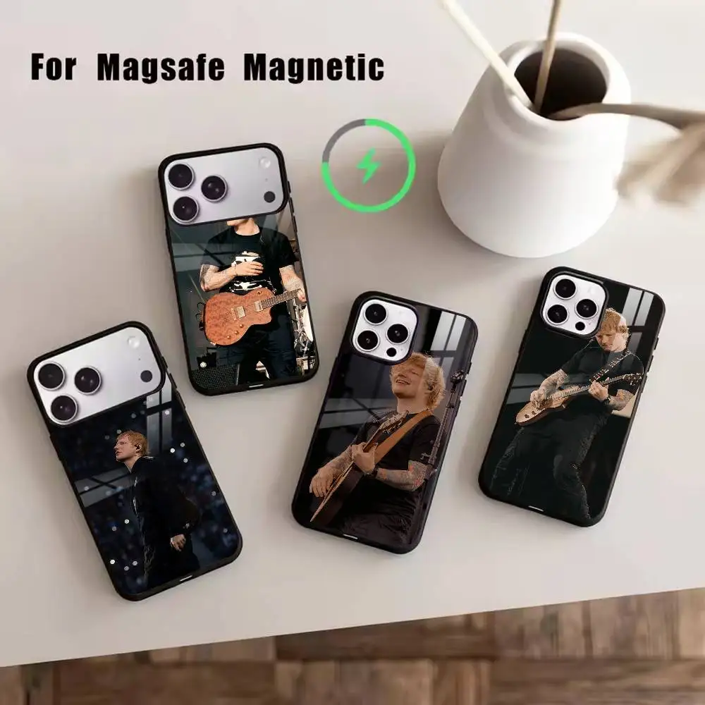 

male singer-D-Ed Sheeran Phone Case For iPhone17,16,15,14,13,12,11 Plus,Pro Magnetic For Magsafe Wireless Charging