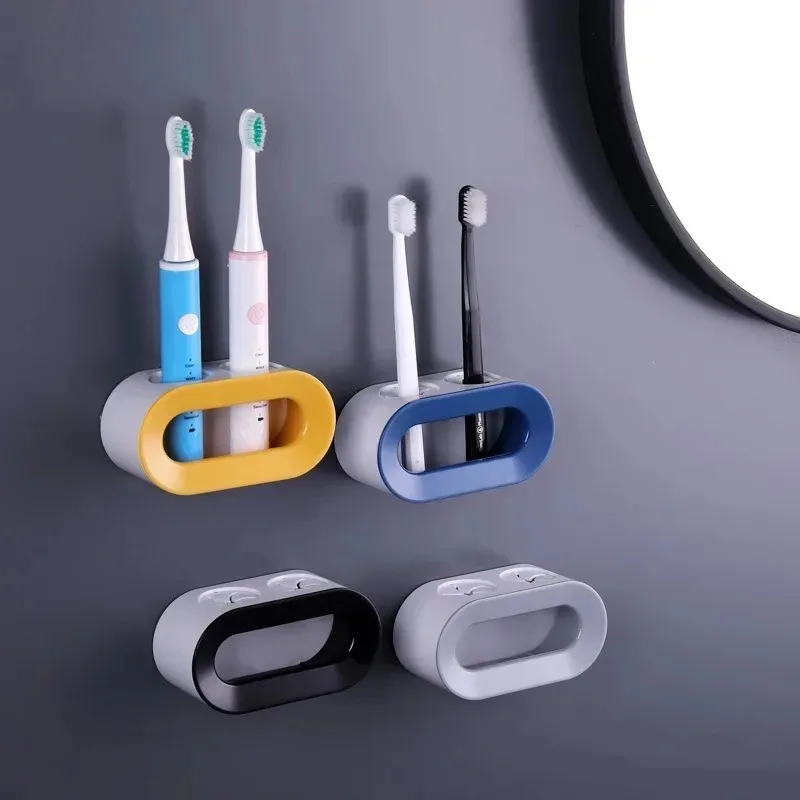 

Electric Toothbrush Holder Double Hole Wall Toothbrush Organizer Toothbrush Stand Oral Brush Holder Bathroom Accessories
