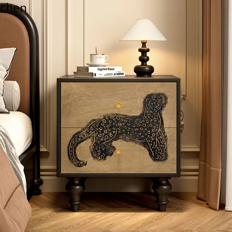 YFY 원목 빈티지 수납장 침실 침대 옆 거실 서랍장 다기능