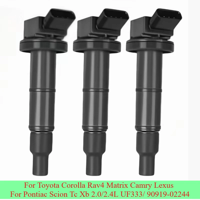 

3 шт. высокопроизводительные катушки зажигания для Toyota Corolla Rav4 Matrix Camry Lexus Pontiac Scion Tc 2,0/2,4L, детали для обновления двигателя