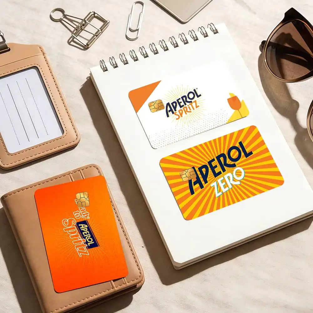 ANIME A-perol logo Waterproof  Diy Credit Debit Card Sticker Party Sticker Decoration Waterproof Small Chip Card Skin Sticker