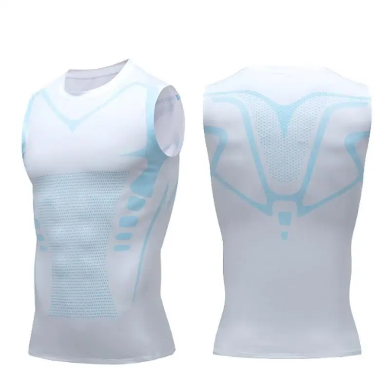 R6FE MEN SHIRT جاف العضلات الجاف الدبابات الجافة الجافة أعلى تمرين قميص بلا أكمام قميص جاف الجاف القميص الضيق أسفل القمصان