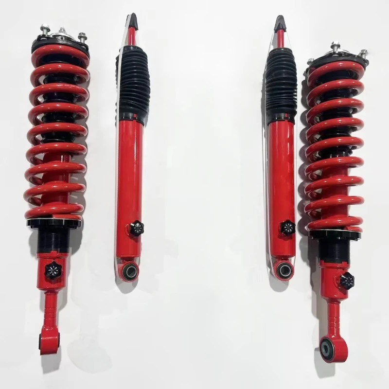 Shock Absorber, Red, 58mm Diameter, 8-Step Compression Adjustable