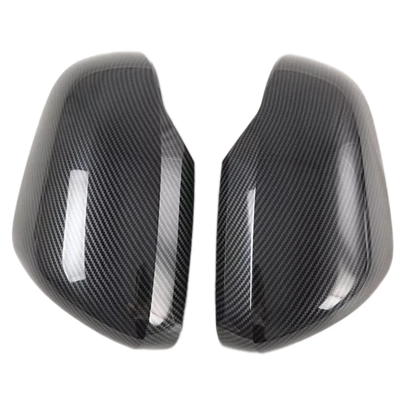 for Mitsubishi Pajero Sport 2020 2PCS Carbon Fiber ABS Car Side Door Rearview Mirror Cover Trim Moldings