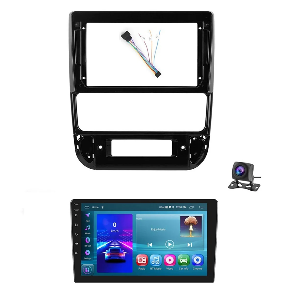 2G+32G Android 13 9inch Car Stereo Wireless Carplay Android Auto for 406 1999-2004,Bluetooth FM Wifi Rear Camera