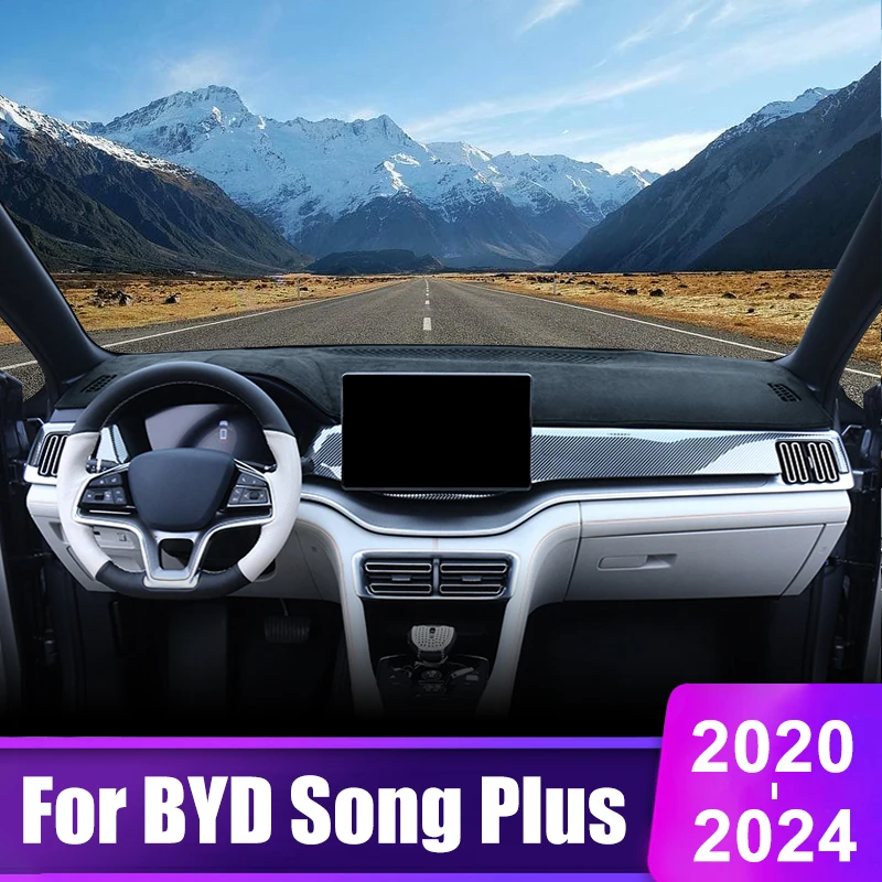 

For BYD Song Plus DM-i EV 2020 2021 2022 2023 2024 DMI Car Dashboard Cover Instrument Desk Sun Shade Non-slip Pad Accessories