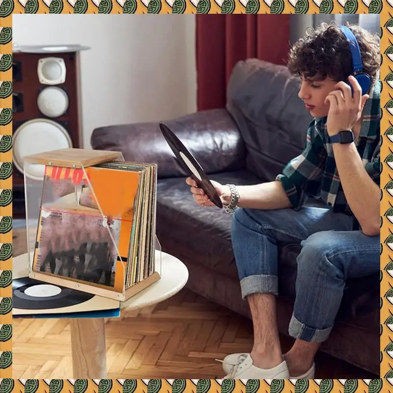 a77i-2x-record-storage-holder-solid-wood-display-rack-holds-40-album-desktop-organizer-stand-for-books-magzines-files