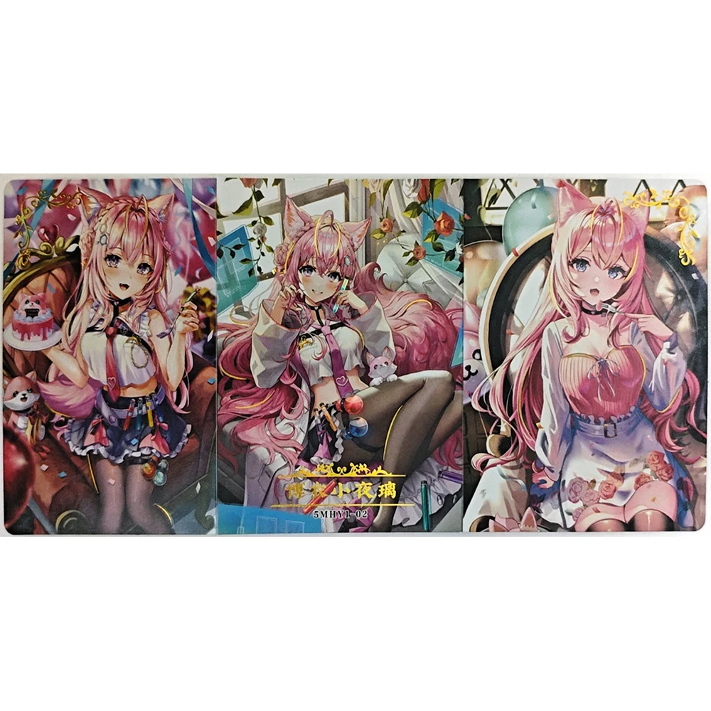 Anime Goddess Story Triple Overlap Furina Frieren Premium Flash Cards Boys Games Toys Christmas Birthday Gift Collectible Cards