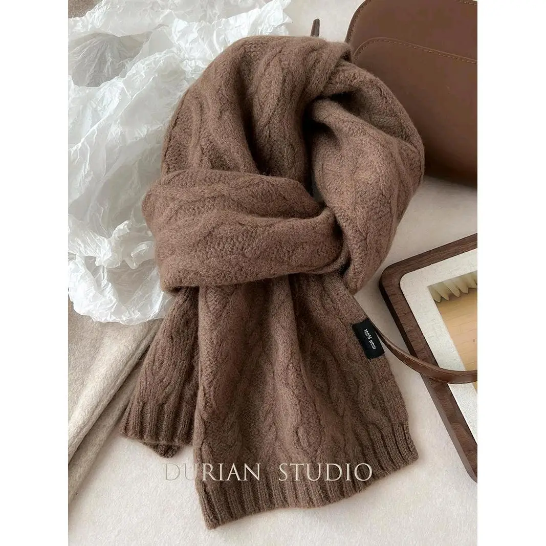 الكلاسيكية تويست البريطانية واليابانية الرجعية وشاح المرأة الشتاء الملتوية الكشمير وشاح الرجال #2