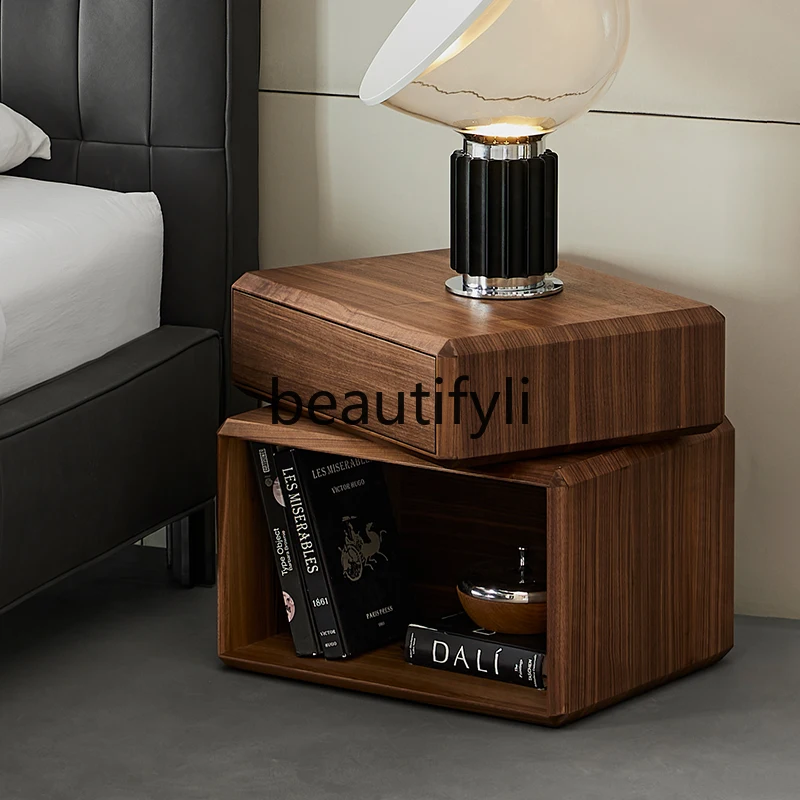 Black Walnut Wababi Bedside Cabinet Bedroom Locker