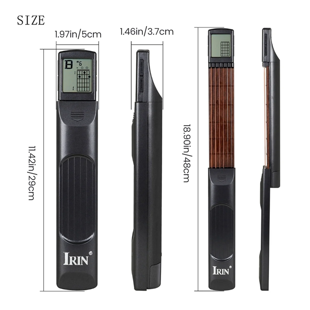 

IRIN Pocket Guitar Chord Trainer Guitar Practice Tool with Screen 6 Frets Guitar Finger Trainer for Guitar Practice