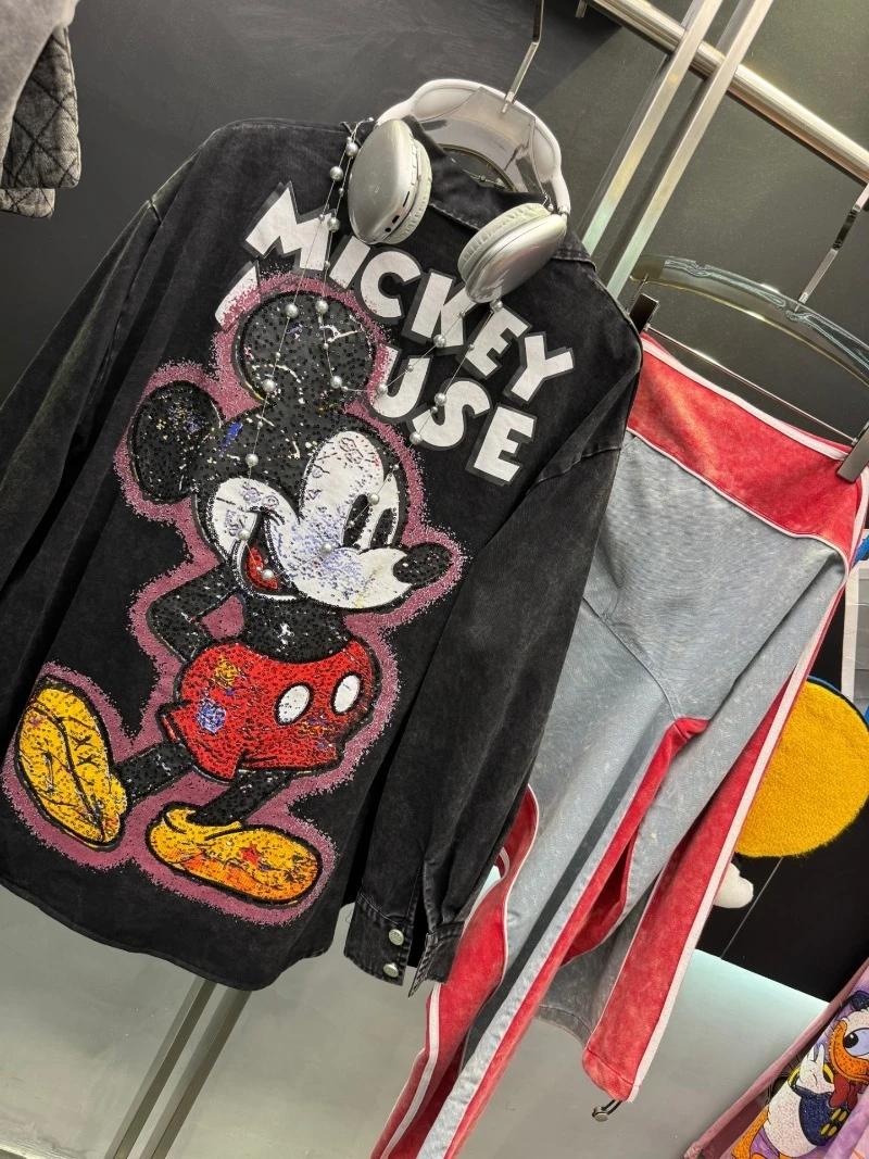 Autumn New Heavy Craft Unique Design Embroidered Cartoon Top Shirt Jacket Loose Age-Reducing Sweet Single-Breasted Blouse Ladies