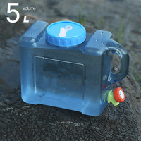 5L Camping Water Container with Faucet Water Jug Dispenser Portable Multipurpose for Outdoor Hiking Travel Emergency