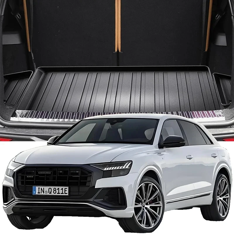 Upgrade TPE Car Rear Trunk Mats Storage Pads Cargo Tray Dustproof Waterproof Protecion Cushion For Audi Q6 2022-2024