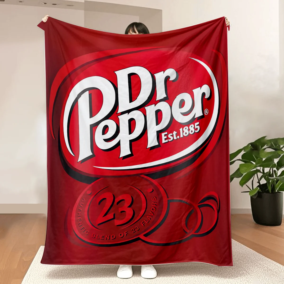 Dr Pepper manta de franela multiusos suave ropa de cama de oficina manta de felpa colcha fina regalo de vacaciones