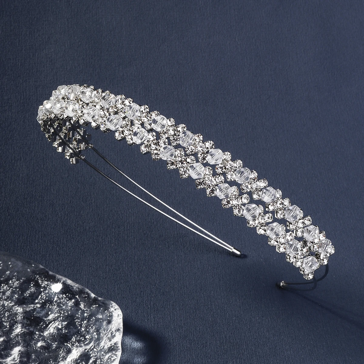 Diademas clásicas con doble diamantes de imitación xoxo, regalos navideños para amigos, tocados de boda, accesorios para el cabello, envío gratis