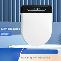 Smart Toilet Seat Cover Universal V-Shaped Foam Shield Auto Flip Cleaning Drying Remote Control