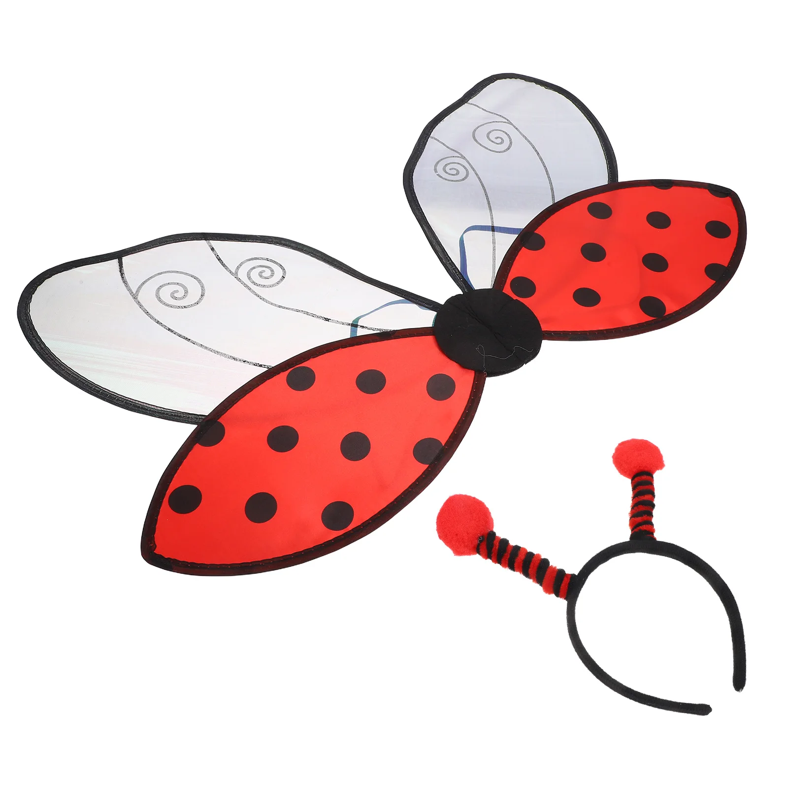 1 مجموعة الخنفساء زي الاكسسوارات أجنحة هوائي عقال للبالغين لينة مهرجان هالوين حفلة تأثيري الدعائم- #1