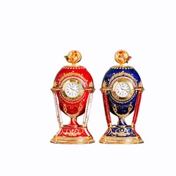 QIFU New Arrive Russian Cockerel Egg with Watch for Home Decor