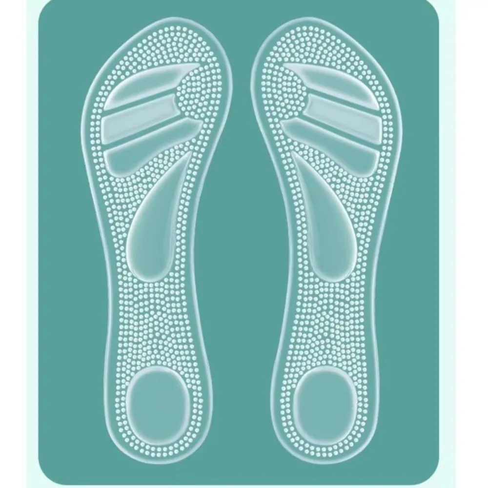 1Pair Silicone Seven Point Insole Adjustable Transparent Shoe Pad Heel Protectors Non Slip High Heels Cushion Foot Care Products