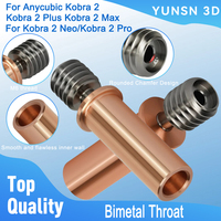 Bimetal Hotend Throat For Anycubic Kobra 2 Neo/Pro Heatbreak Copper Titanium Upgrade Throat For Kobra 2 Max/Plus 3D Printer Part