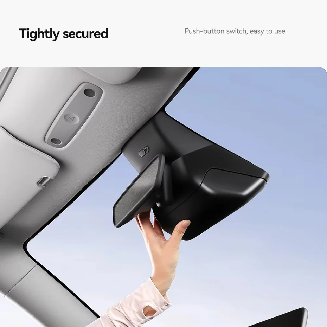 For Tesla Model Y/YL Juniper 2025-2026 Car Glasses Case Sunglasses Holder Internal Flocking Rearview Glasses Storage Box