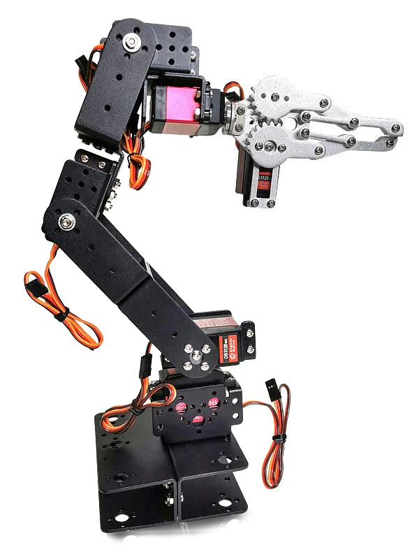 Microcontrolador stm32 raspberry pi arduino seis eixos braço robótico pinça seis graus de liberdade servo braço robótico diy