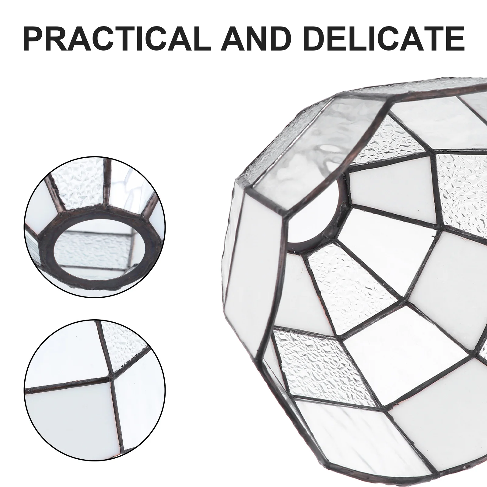 

1Pcs Glass Lampshade Simple Design Wear-Resistant for Home Decor Creative Lamp Shade Natural Warm Lighting Effect