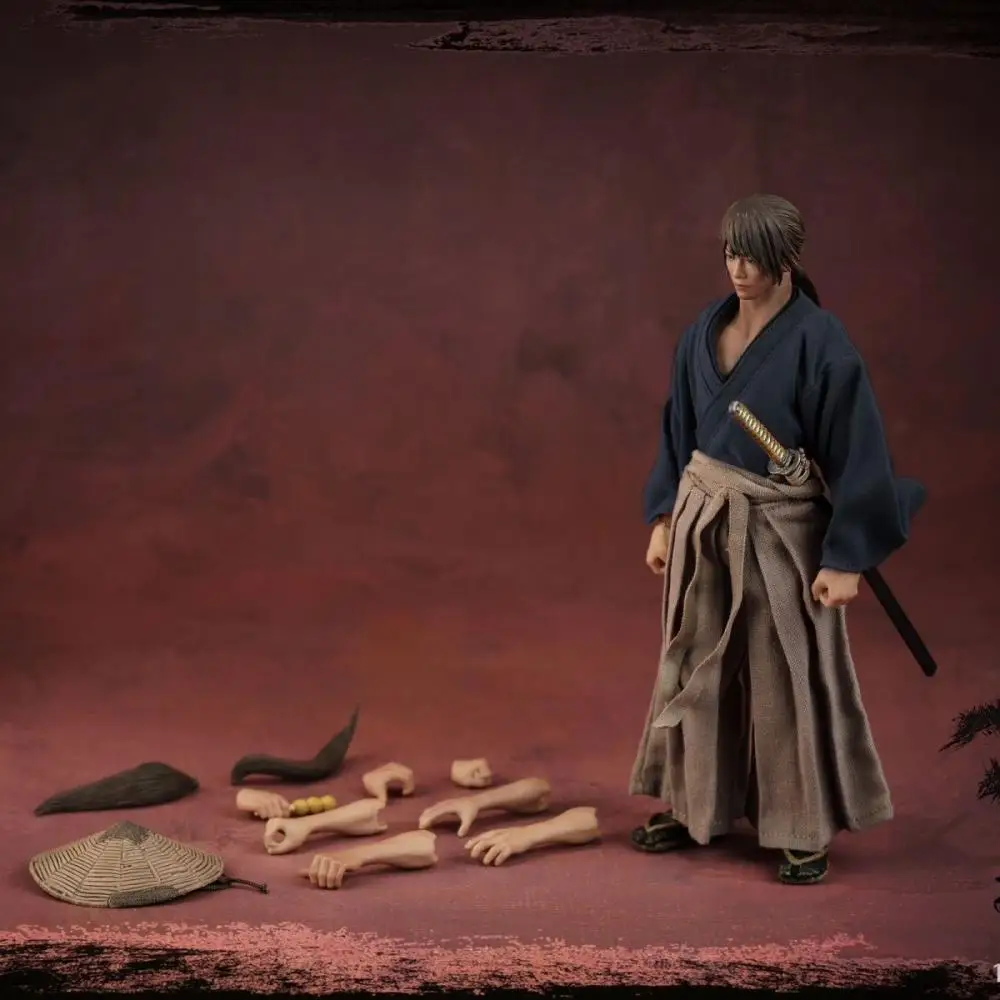 Aton Personalizado Hitokiri Battousai Rurouni Kenshin 1.5 Azul Zafiro Ver. Modelo de figura articulada de edición limitada a escala 1/12 de 6 pulgadas