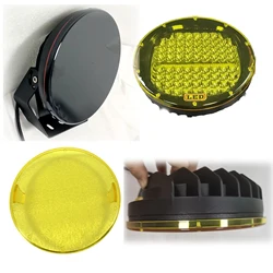 7 in 9 inch Led Driving Light Cover Spotlights Headlight Cover Round Yellow/Black/Clear Protector Shade for Car ATV Truck SUV