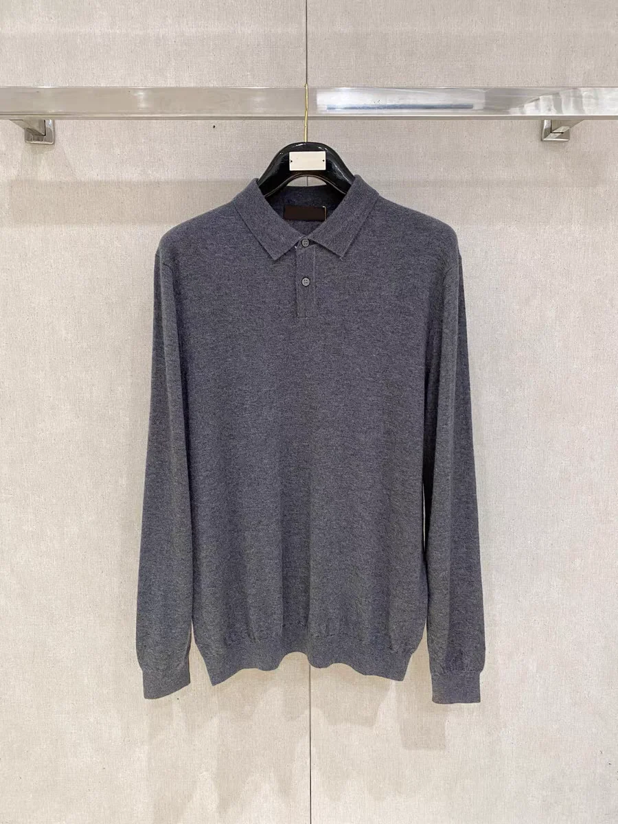 

Italian LP Men's Casual Lapel Wool Knitted Sweater