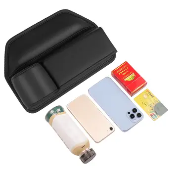 Kožený organizér do autosedačky, multifunkční konzola, výplň štěrbin, boční úložný box s držákem na pohár, úložná kapsa do interiéru auta 10 nejlepší prodej úložný box mezi sedadly auta - №8