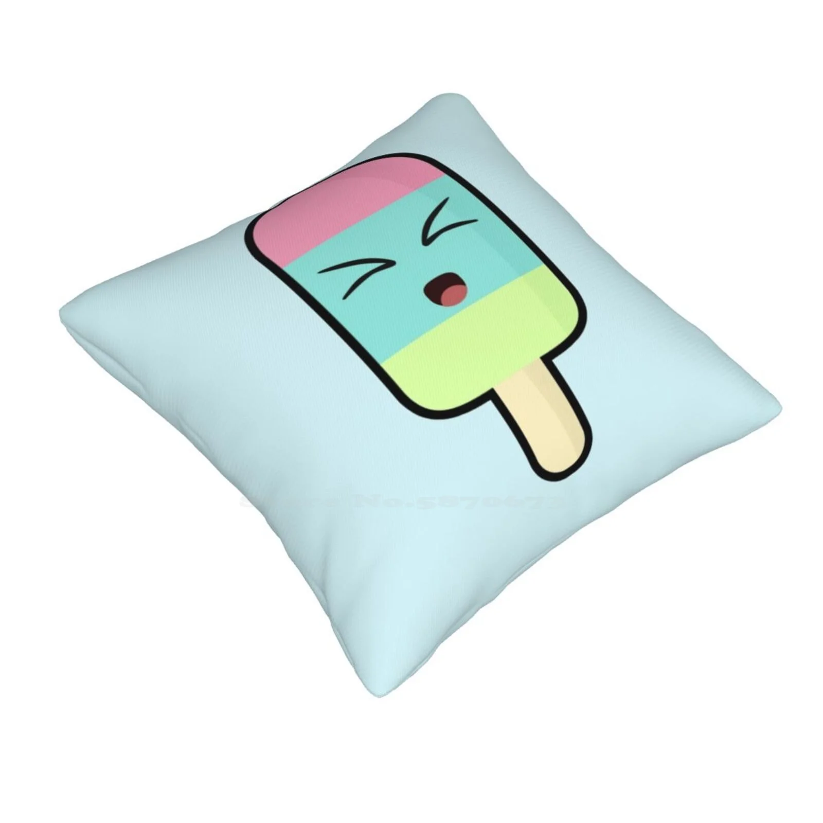 Kawaii Ice Cream Soft Comfortable Pillowcase Ice Cream Sundae Popsicle Ice Lolly Kawaii Cute Adorable Sweet Cartoon Awesome