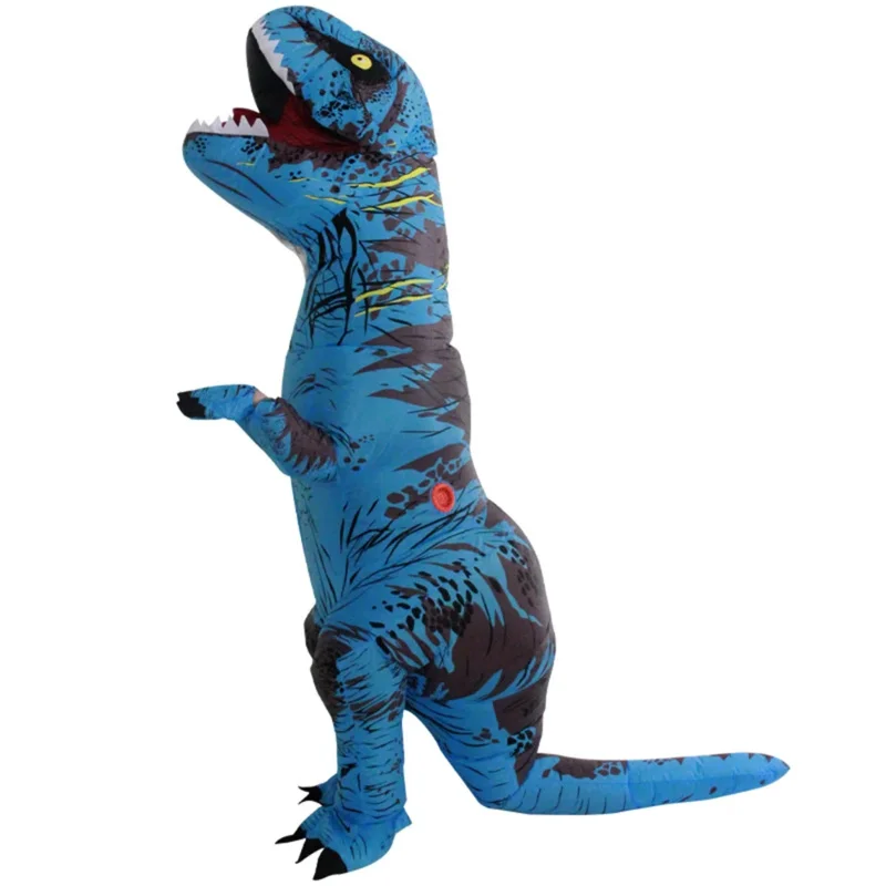 Tyrannosaurus Rex Inflatable Costume, Halloween Party Fancy Suit, Jurassic Mascot, Cartoon Animation, Adult, Kids Cosplay
