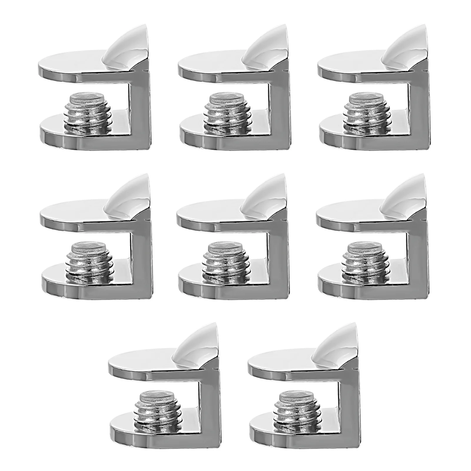 

8Pcs Glass Clamps Zinc Alloy Adjustable Brackets for 10Mm Thickness Glass Shelves Bathroom Wine Display Cabinet Holder Panel
