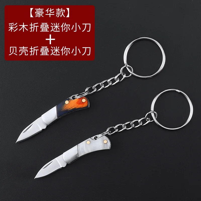 Unpacking Express Knife Zipper Key Chain Sharp Self-defense Knife Gift Stainless Steel Unpacking Mini Folding Knife Pendant Gift